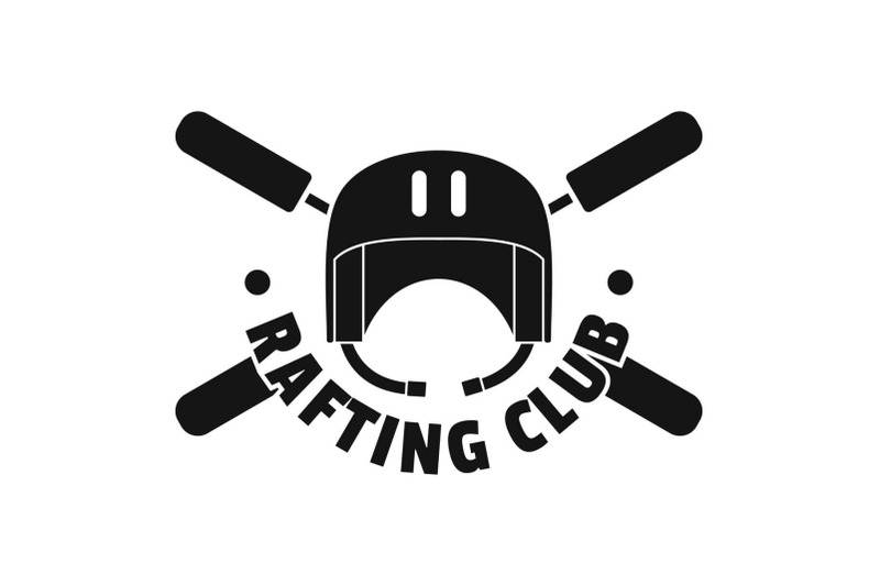 rafting-club-helmet-logo-simple-style