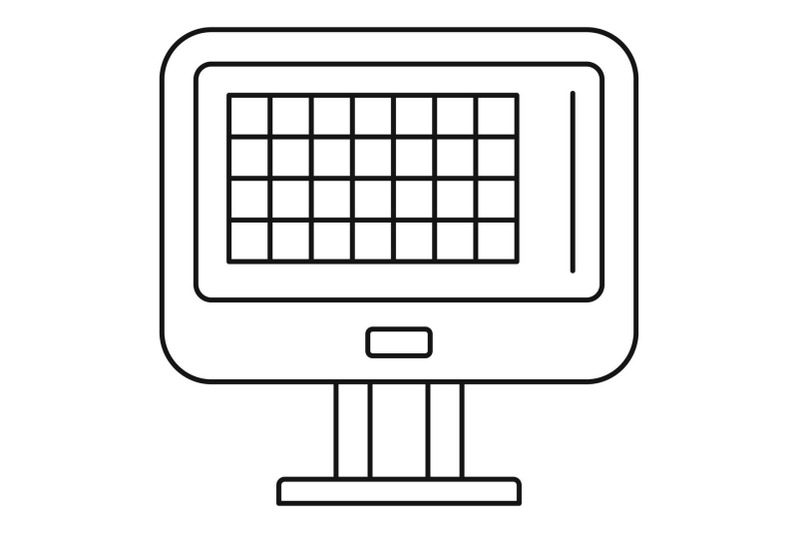 bowling-score-table-icon-outline-style