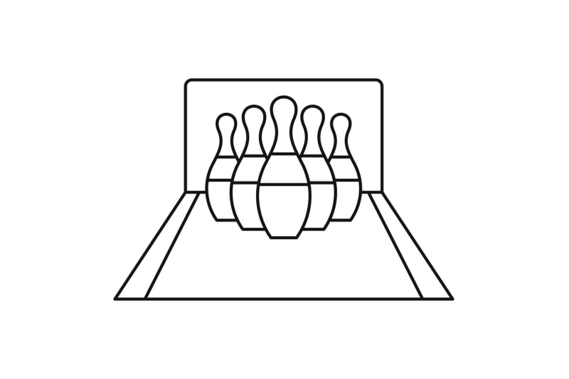 bowling-pines-icon-outline-style