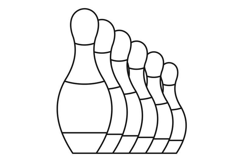 bowling-pins-icon-outline-style