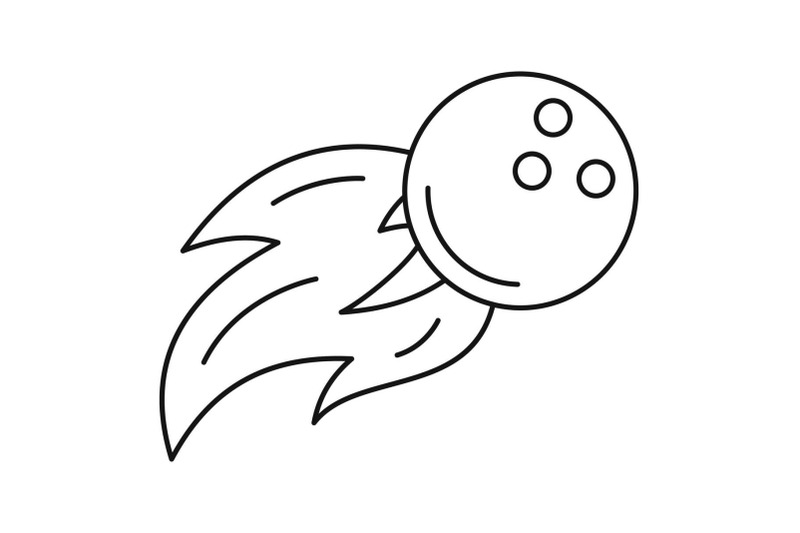 bowling-fire-ball-icon-outline-style