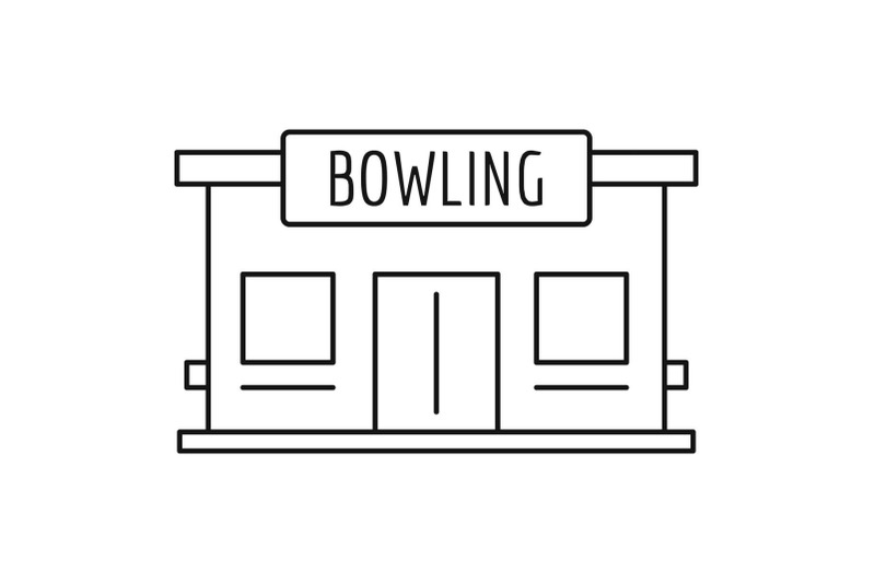 bowling-house-icon-outline-style