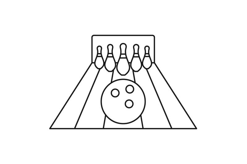 ready-for-bowling-strike-icon-outline-style