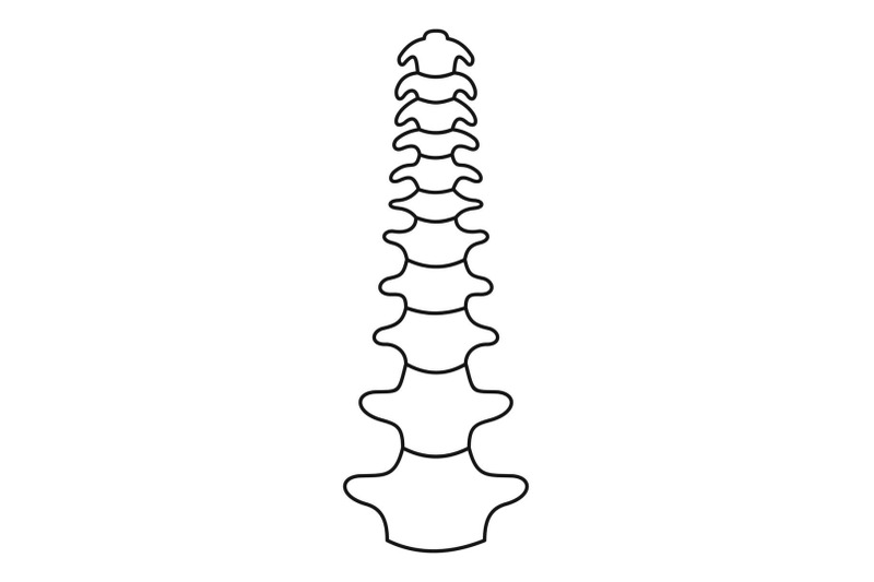 human-spine-icon-outline-style