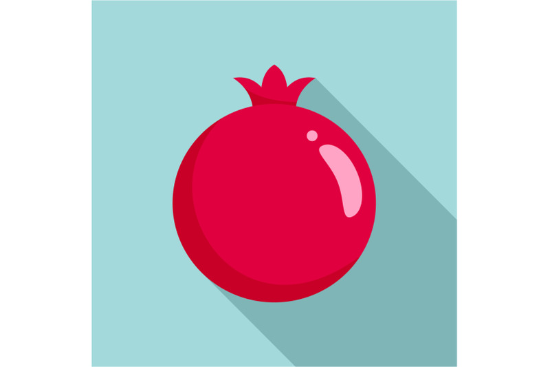 pomegranate-icon-flat-style