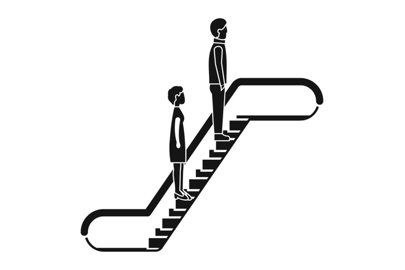 people-escalator-icon-simple-style