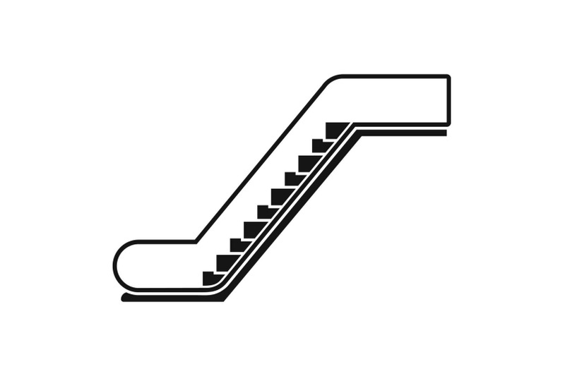 glass-escalator-icon-simple-style