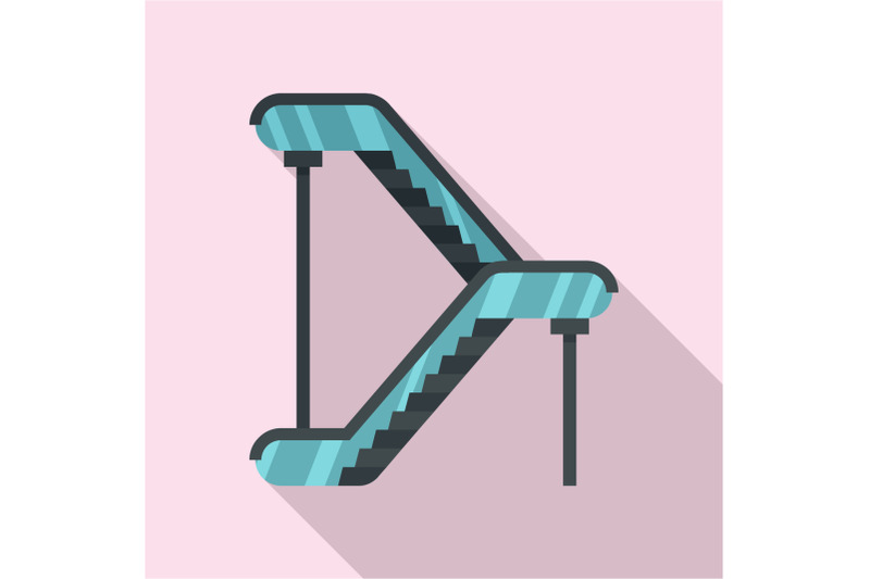double-escalator-icon-flat-style