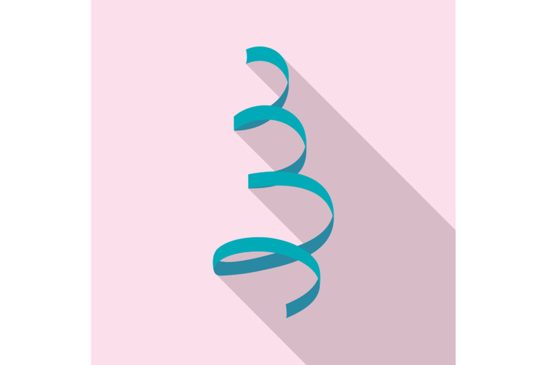 curly-party-ribbon-icon-flat-style
