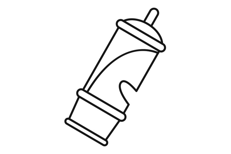 retro-whistle-icon-outline-style