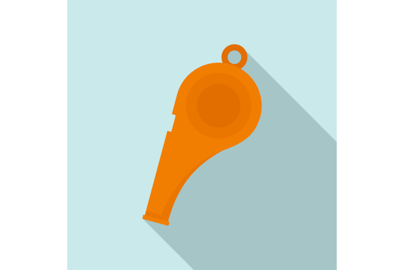 orange-whistle-icon-flat-style