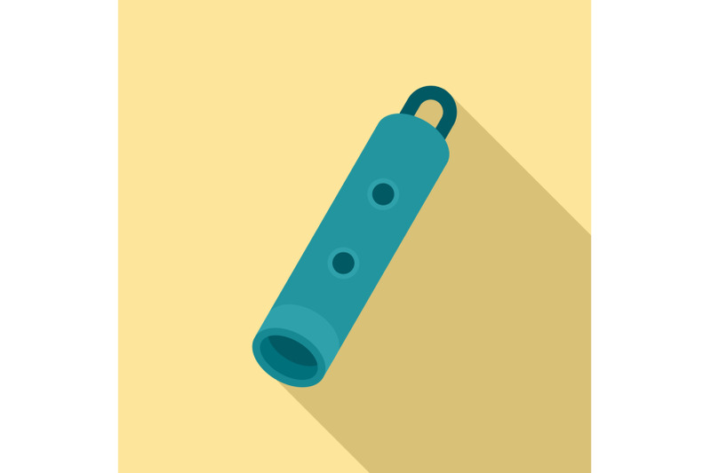 blue-whistle-icon-flat-style