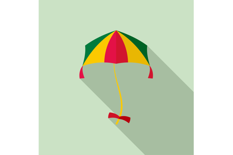 girl-kite-icon-flat-style