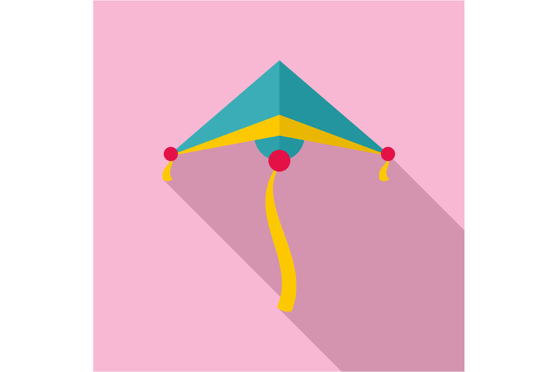 sky-blue-kite-icon-flat-style