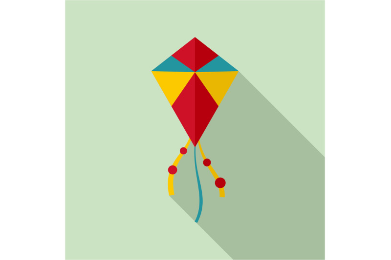 summer-kite-icon-flat-style