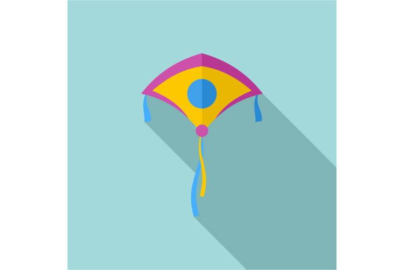 childhood-kite-icon-flat-style