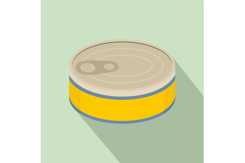 tuna-can-icon-flat-style