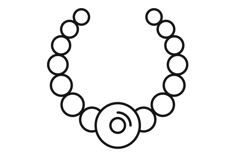 gemstone-fashion-necklace-icon-outline-style