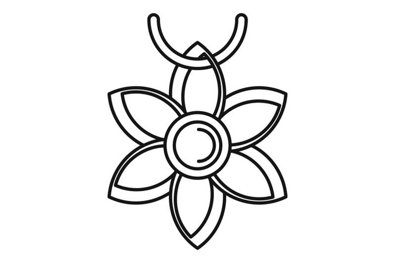 flower-necklace-icon-outline-style