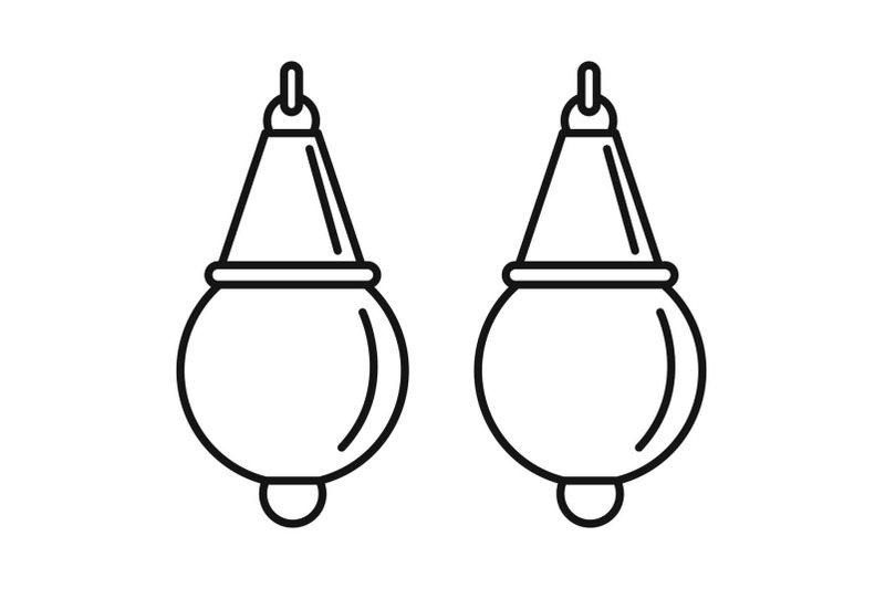 pearl-earrings-icon-outline-style