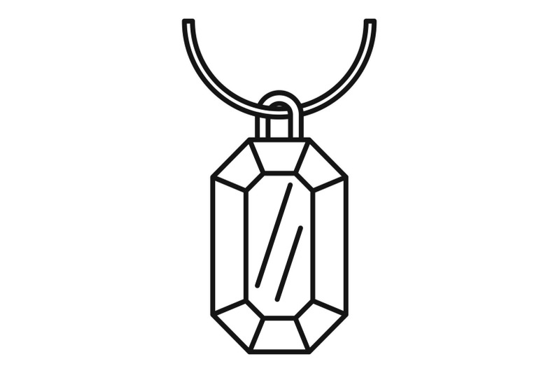 gemstone-necklace-icon-outline-style