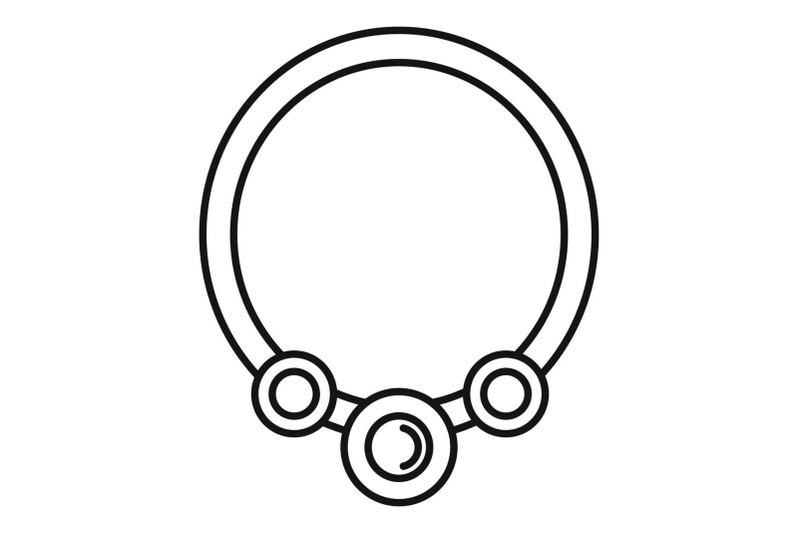 pearl-necklace-icon-outline-style