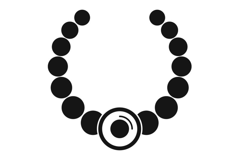 gemstone-fashion-necklace-icon-simple-style