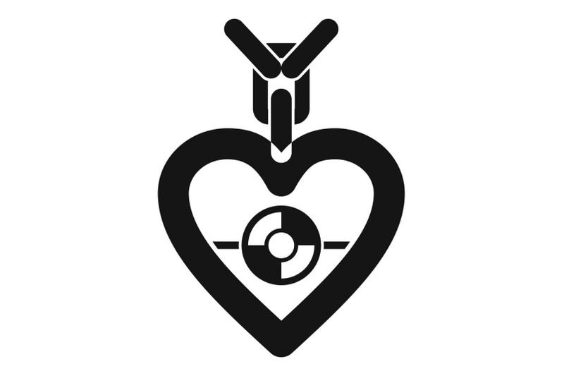 gemstone-heart-icon-simple-style