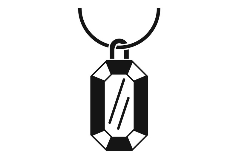 gemstone-necklace-icon-simple-style