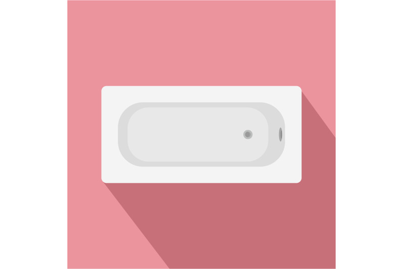 air-view-of-bathtube-icon-flat-style