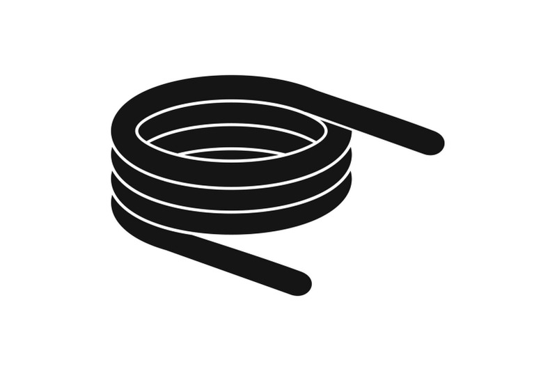 short-spring-coil-icon-simple-style