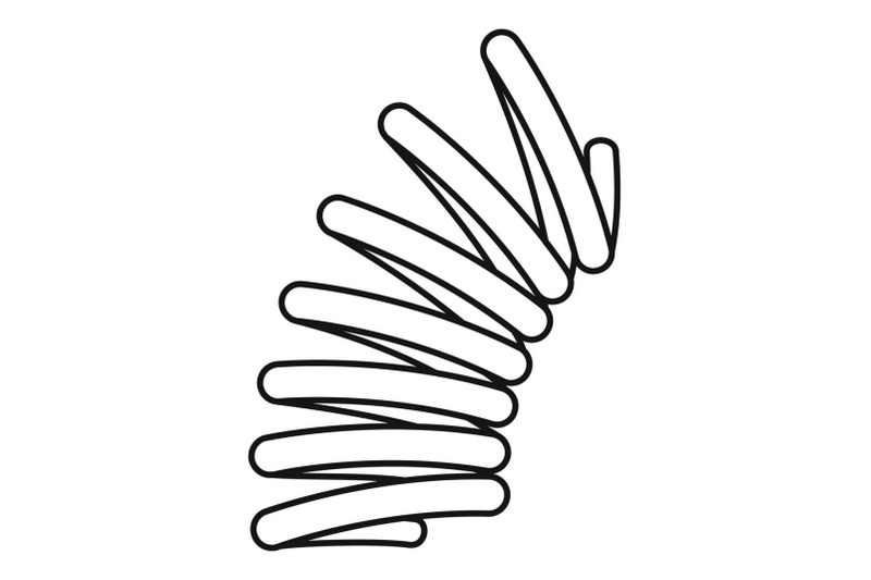 elastic-spring-coil-icon-outline-style