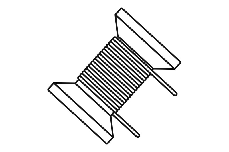 magnetic-spring-coil-icon-outline-style