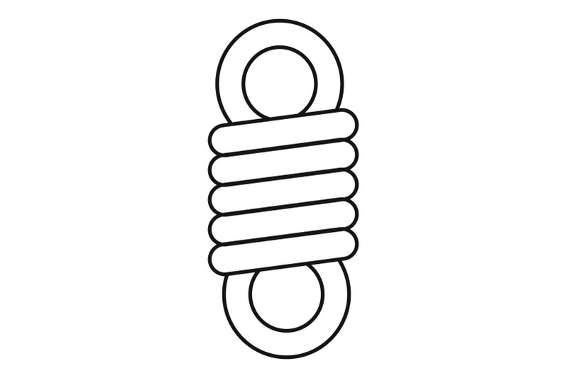double-spring-coil-icon-outline-style
