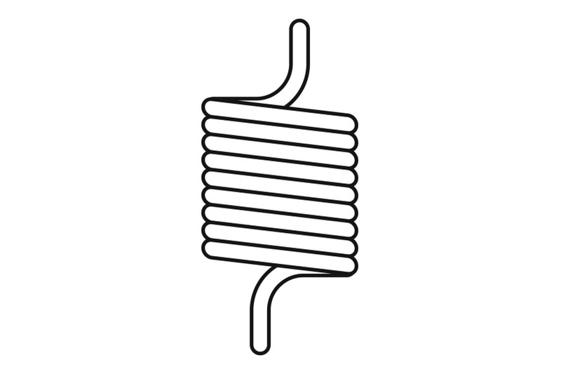 elastic-spring-wire-icon-outline-style