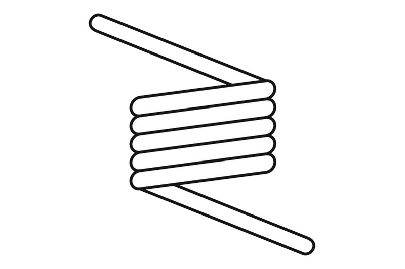 flexible-spring-cable-icon-outline-style