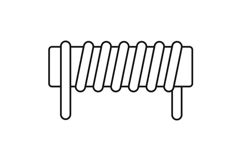 induction-spring-coil-icon-outline-style