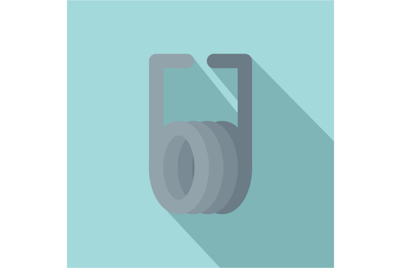 short-spring-icon-flat-style