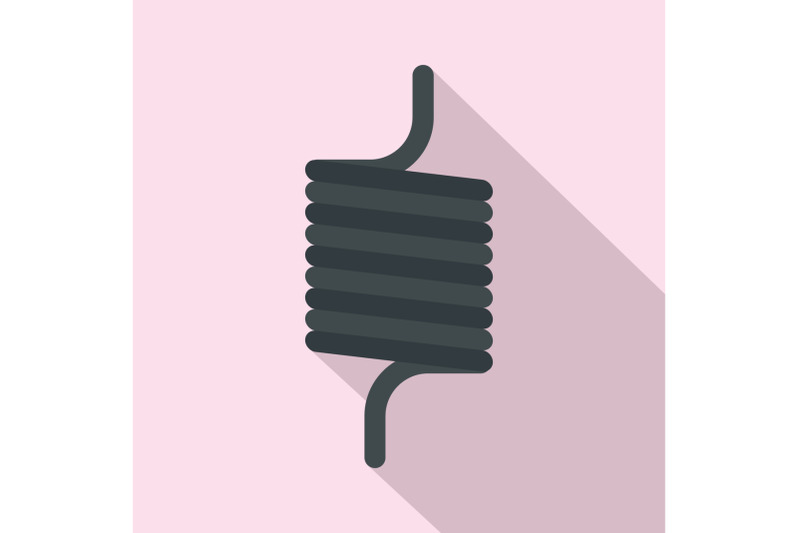 elastic-spring-wire-icon-flat-style
