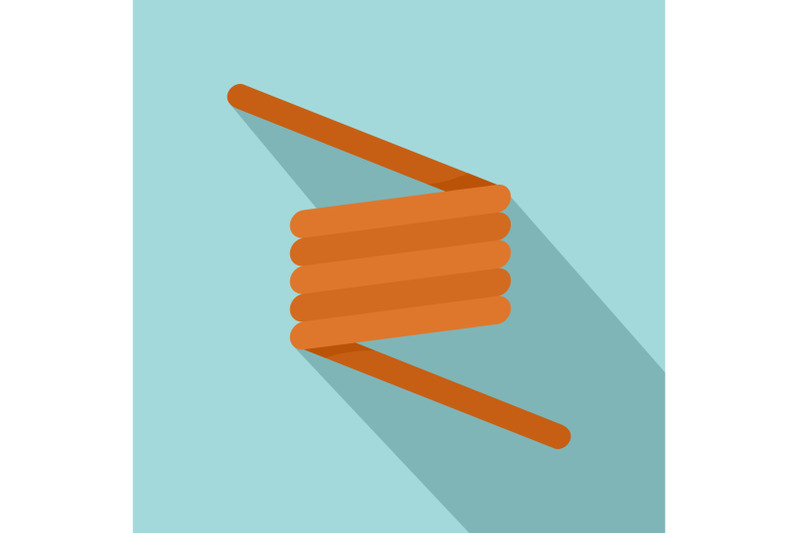 flexible-spring-cable-icon-flat-style