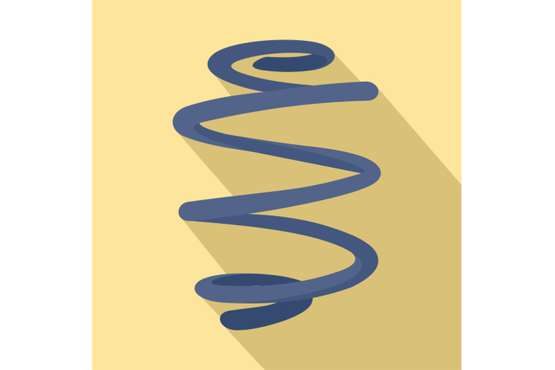 elastic-spring-icon-flat-style