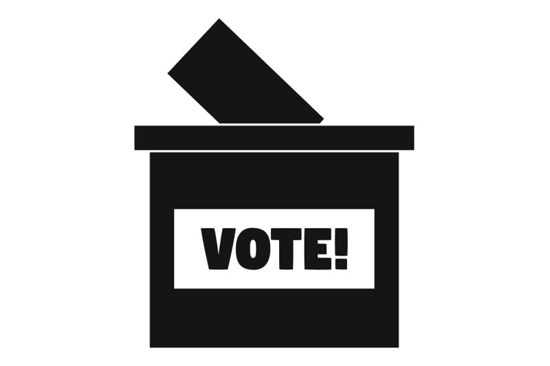 wood-vote-box-icon-simple-style