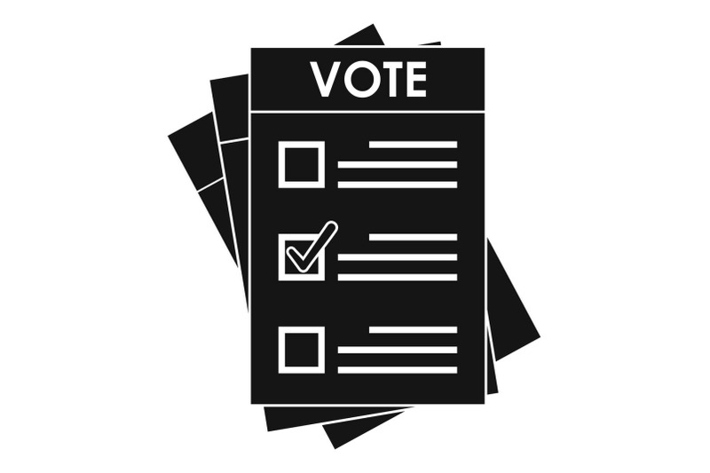 election-paper-icon-simple-style