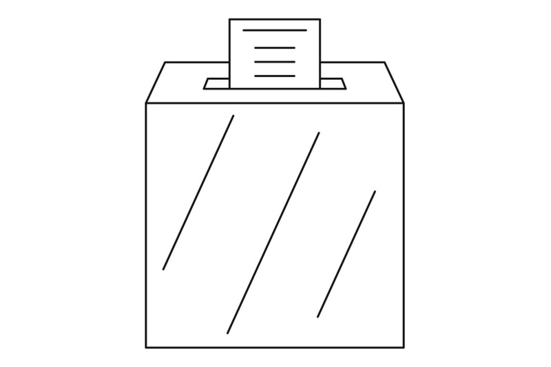 election-box-icon-outline-style