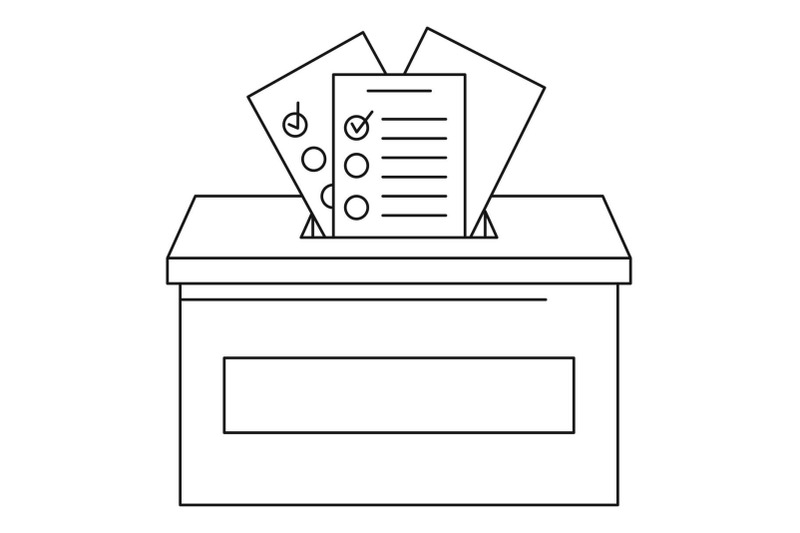 ballot-box-icon-outline-style