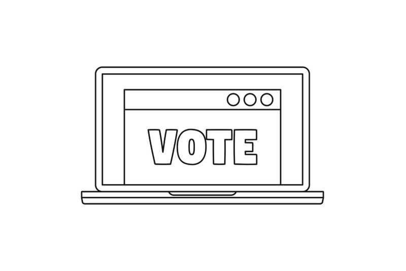 online-vote-icon-outline-style