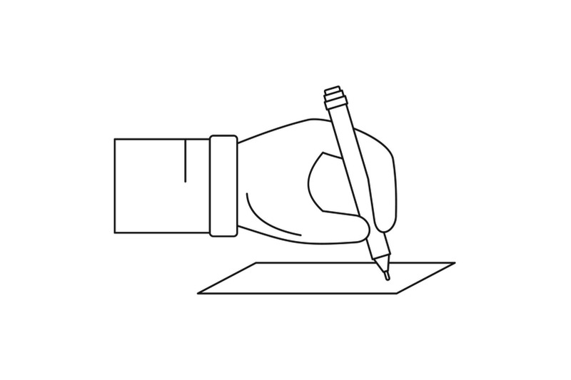 hand-sign-election-icon-outline-style