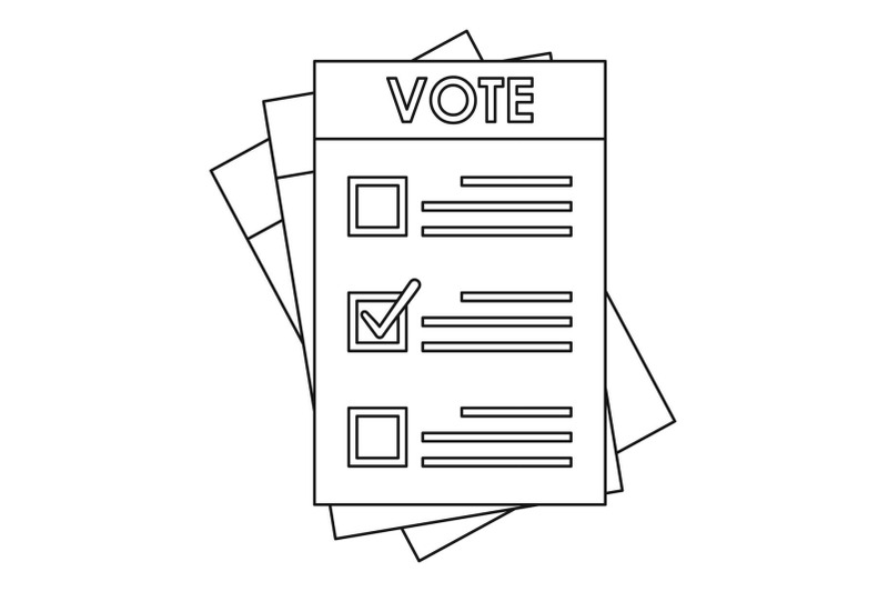 election-paper-icon-outline-style