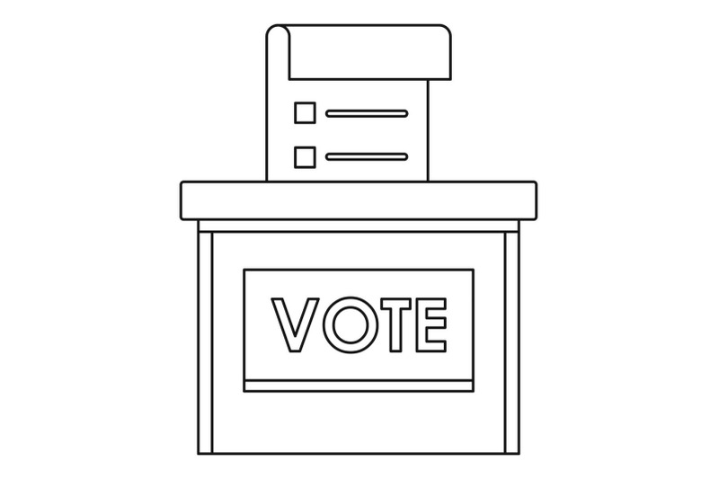 vote-election-box-icon-outline-style