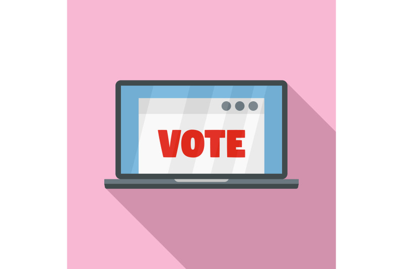 online-vote-icon-flat-style